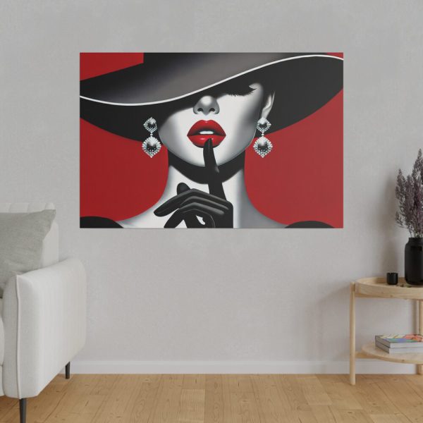 5134475455436569619_2048.jpeg The woman With Large Black Hat Standard Canvas
