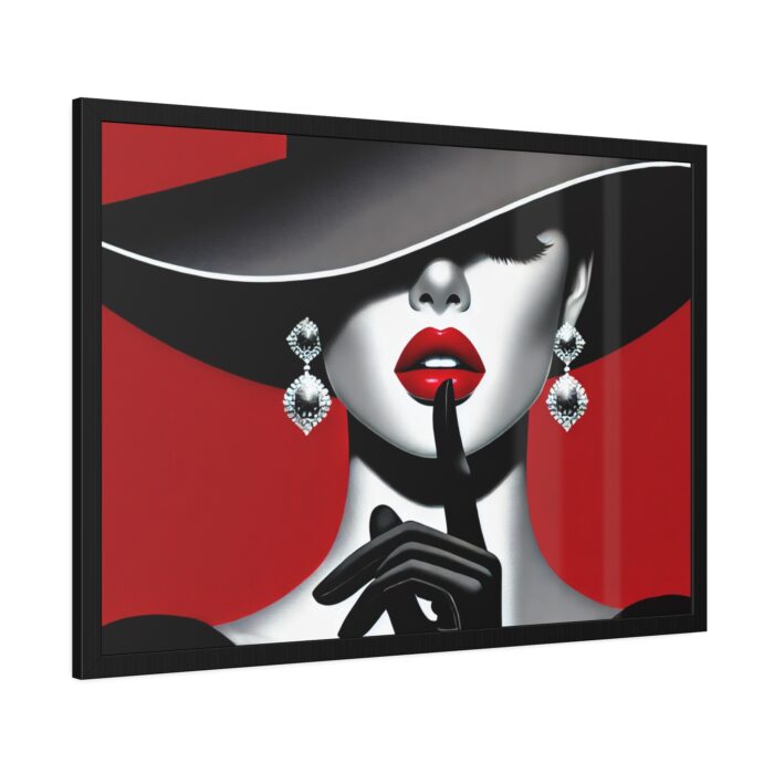 The woman With Large Black Hat Framed Poster - Image 2