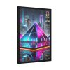 5183937956835458363_2048-1.jpeg Pyramids Illuminated by Neon Lights Framed Poster