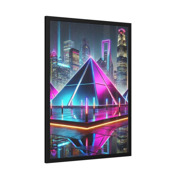 5183937956835458363_2048-1.jpeg Pyramids Illuminated by Neon Lights Framed Poster