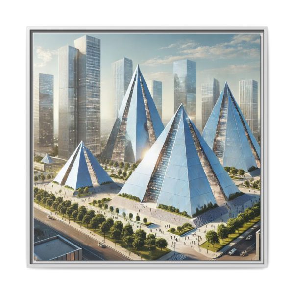 5290351998075256955_2048.jpeg Modern Pyramids in Contemporary Setting Framed Canvas