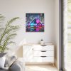 5294607488606451128_2048.jpeg Pyramids Illuminated by Neon Lights Framed Canvas
