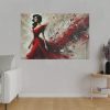 5338458997899761395_2048.jpeg Stylized Woman in Flowing Red Dress Standard Canvas