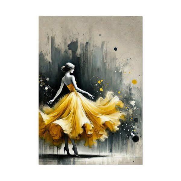 5430304819941515087_2048.jpeg Graceful Woman in Bright Yellow Dress Poster