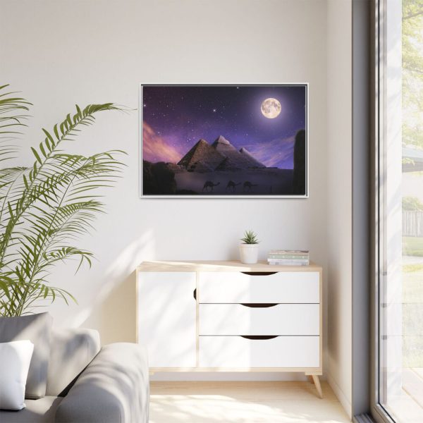 5556797478321981503_2048.jpeg Bedouin Near the Pyramids Framed Canvas