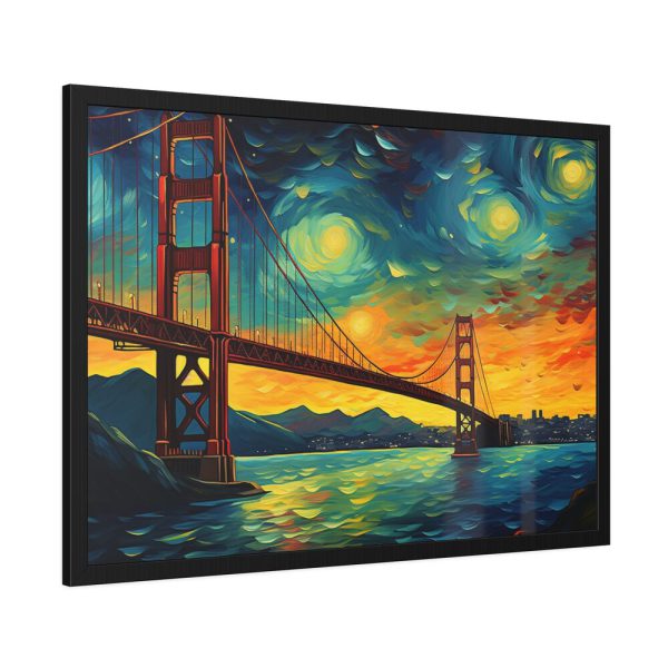 Colorful and Dramatic Golden Gate Bridge Framed Poster