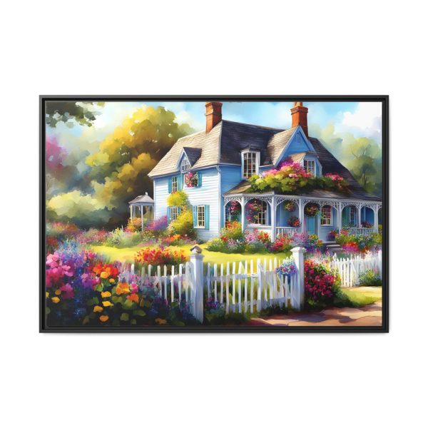 5671376402266291972_2048.jpeg Cottage With Flower Garden Framed Canvas