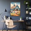 Barn Farm With Chickens Framed Poster