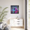 5755265136636398523_2048.jpeg Pyramids Illuminated by Neon Lights Framed Canvas