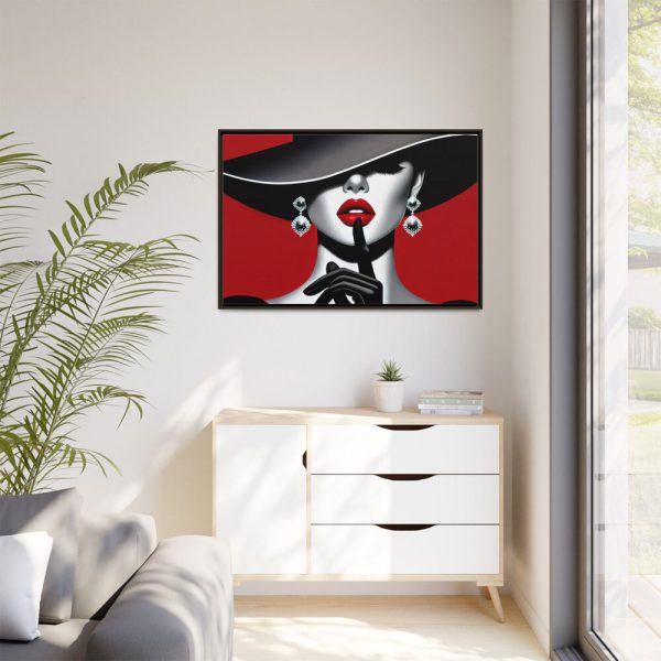 5853479721982244131_2048.jpeg The woman With Large Black Hat Framed Canvas