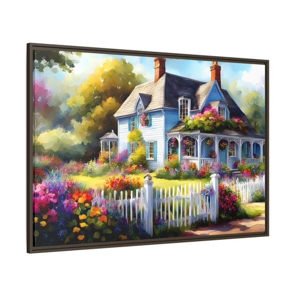5938373591896680939_2048.jpeg Cottage With Flower Garden Framed Canvas