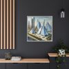 5940300081257108579_2048.jpeg Modern Pyramids in Contemporary Setting Framed Canvas
