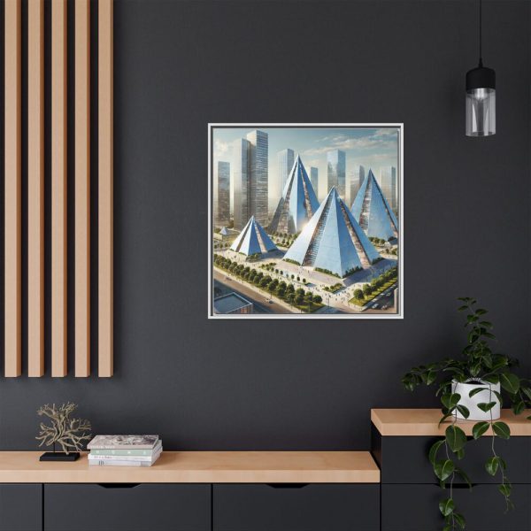 5940300081257108579_2048.jpeg Modern Pyramids in Contemporary Setting Framed Canvas