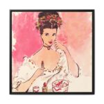 Female Glamour Face Framed Canvas - Image 2