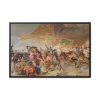 Battle Pyramids Framed Canvas