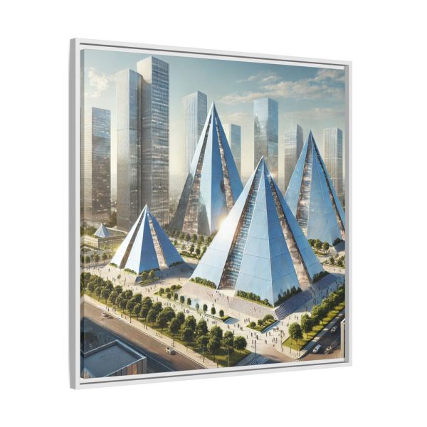 6074368396489026065_2048.jpeg Modern Pyramids in Contemporary Setting Framed Canvas