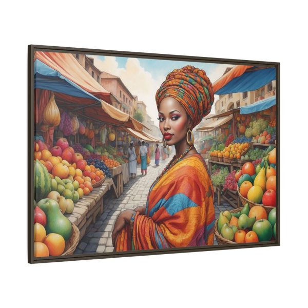 Marketplace With Fruit Stalls I Framed Canvas