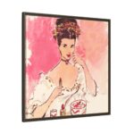 Female Glamour Face Framed Canvas - Image 5