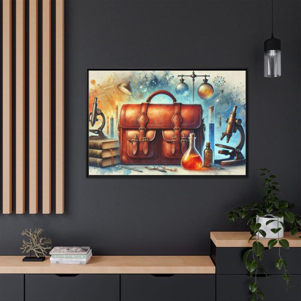 6313857502301441918_2048.jpeg Illustration of Large Leather Bag Framed Canvas