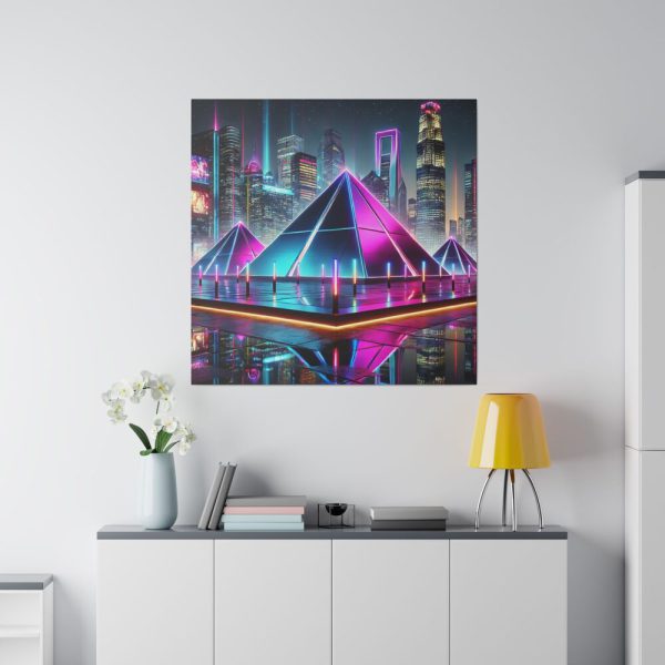 6319544211834480930_2048.jpeg Pyramids Illuminated by Neon Lights Standard Canvas
