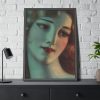 Head of Girl With Long Blonde Hair Framed Poster