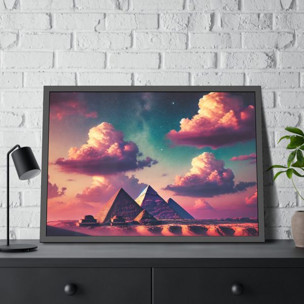 6526660225351670112_2048.jpeg Pyramids During Evening Framed Poster