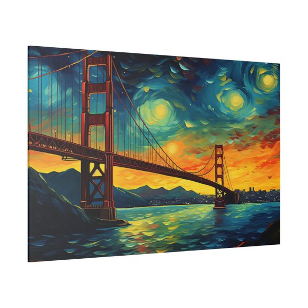 Colorful and Dramatic Golden Gate Bridge Standard Canvas