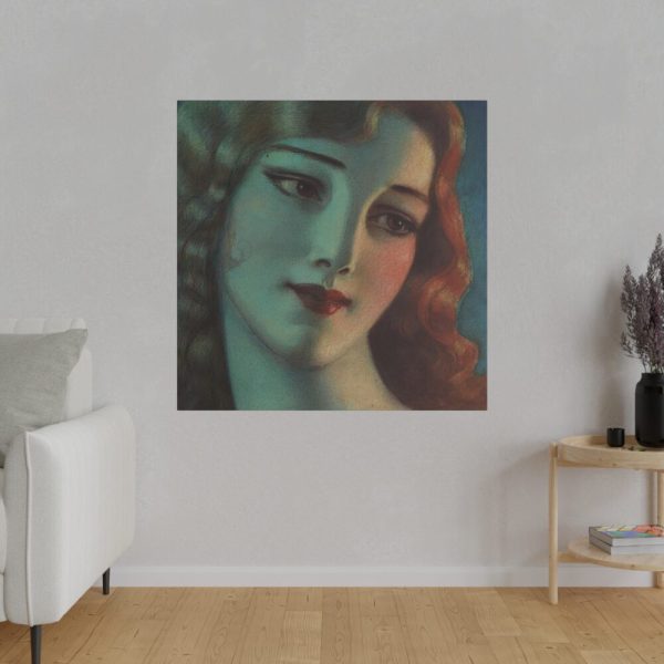 Head of Girl With Long Blonde Hair Standard Canvas