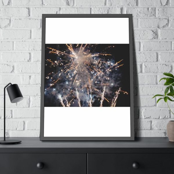 Fireworks for New Year Framed Poster