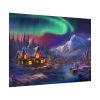 680171969405256214_2048.jpeg Cottage In Winter With Northern Lights Poster