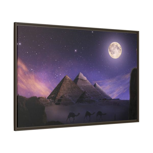 6836906908750017900_2048.jpeg Bedouin Near the Pyramids Framed Canvas