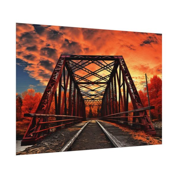 Autumn Bridge Art I Poster