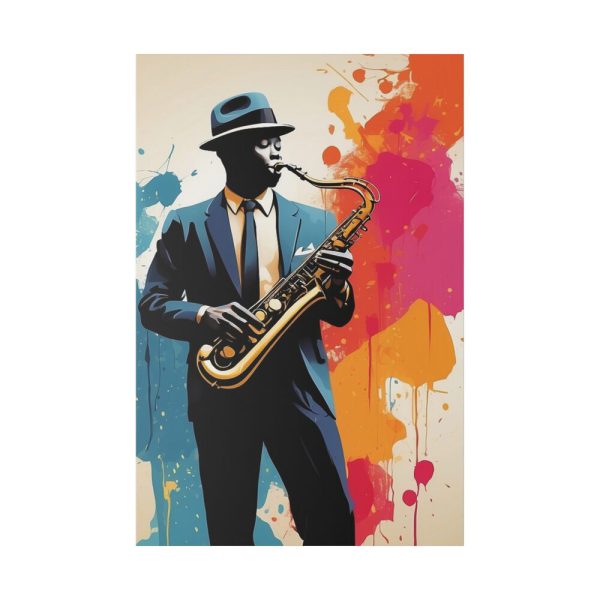 7117128725710603651_2048.jpeg Abstract Saxophone Jazz Player Art Standard Canvas