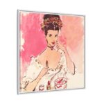 Female Glamour Face Framed Canvas - Image 9