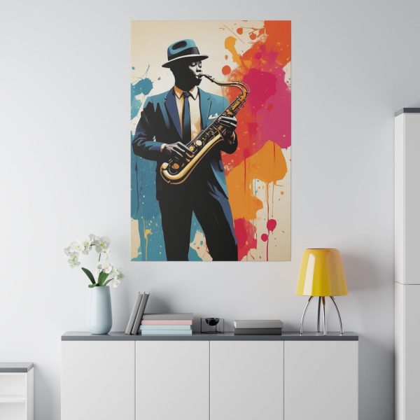 7223694257736353859_2048.jpeg Abstract Saxophone Jazz Player Art Standard Canvas
