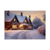 Half Timbered Cottage In Winter Poster