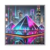 725961419070874146_2048.jpeg Pyramids Illuminated by Neon Lights Framed Canvas