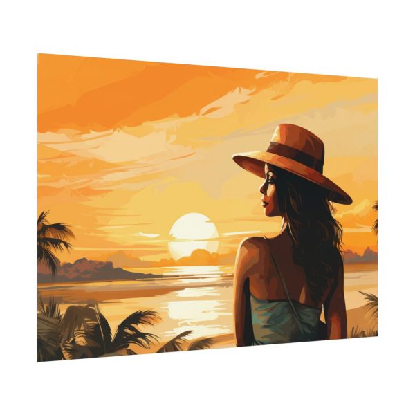 7268343321190661346_2048.jpeg Beautiful Vintage Woman Beach Art Poster