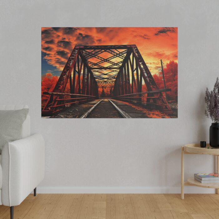 Autumn Bridge Art I Standard Canvas - Image 3