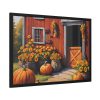 7535009776142257930_2048.jpeg Barn Pumpkin Flowers Autumn Framed Poster