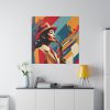 Beautiful Black Woman Jazz Musician Standard Canvas