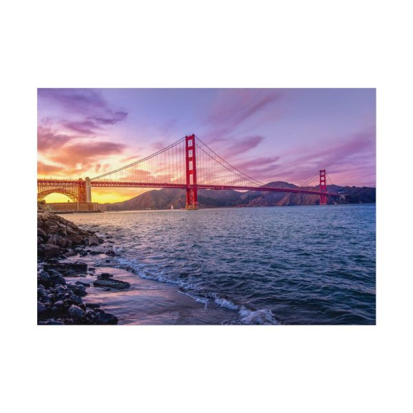 7686325176338442698_2048.jpeg Sunset Over Golden Gate Bridge Poster