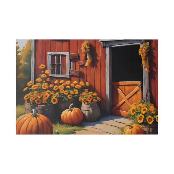 7690208404705077386_2048.jpeg Barn Pumpkin Flowers Autumn Standard Canvas