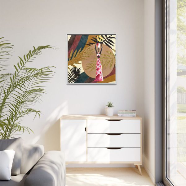 7726134463802568284_2048.jpeg Boho Tropical Africa Woman Framed Canvas