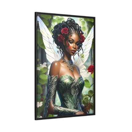 African American Fairy Framed Canvas