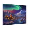 793095658162820497_2048.jpeg Cottage In Winter With Northern Lights Poster