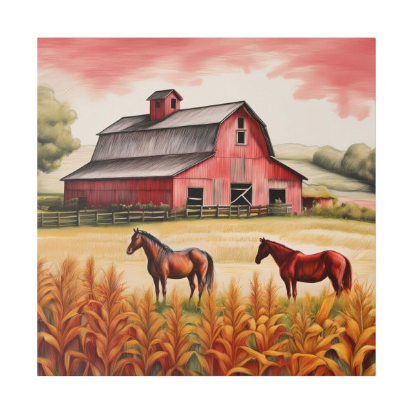 7944853196124205429_2048.jpeg Farm Barn With Horse Standard Canvas