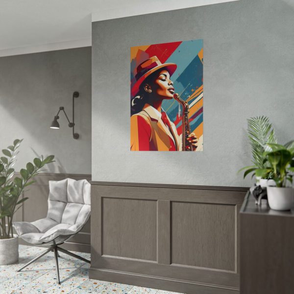 7946098556345316430_2048.jpeg Beautiful Black Woman Jazz Musician Poster