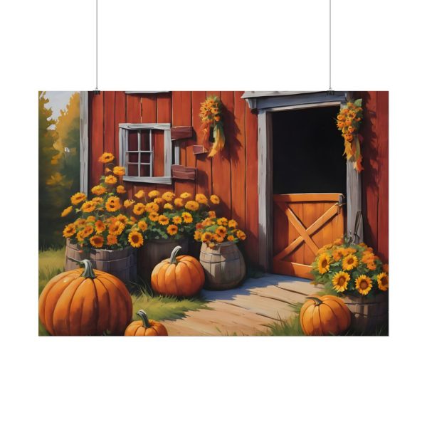 8020975801762929709_2048.jpeg Barn Pumpkin Flowers Autumn Poster