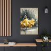 8047981973168684828_2048.jpeg Graceful Woman in Bright Yellow Dress Framed Canvas